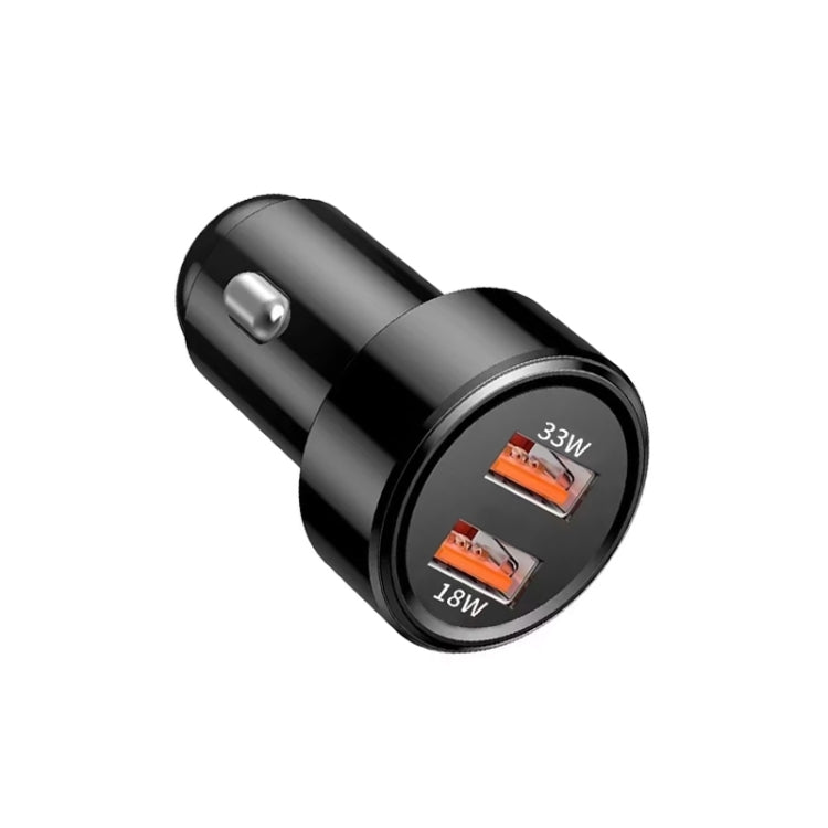51W Dual Port QC3.0 USB 33W + 18W Fully Compatible Car Charger
