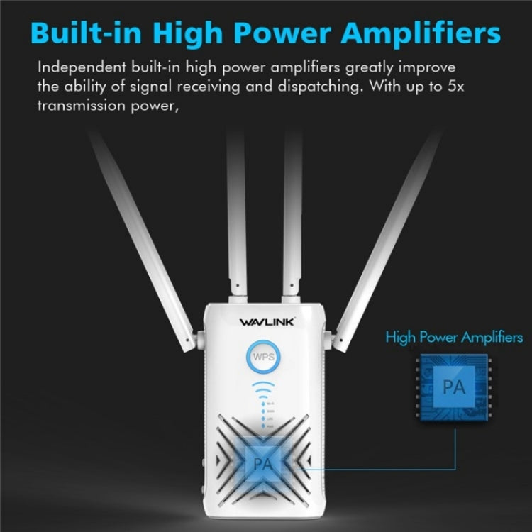 WAVLINK WN579X3 With 5dBi Antennas AC1200 Wireless Router 2.4G / 5G Dual Band WiFi Repeater, US Plug, UK Plug, EU Plug, AU Plug