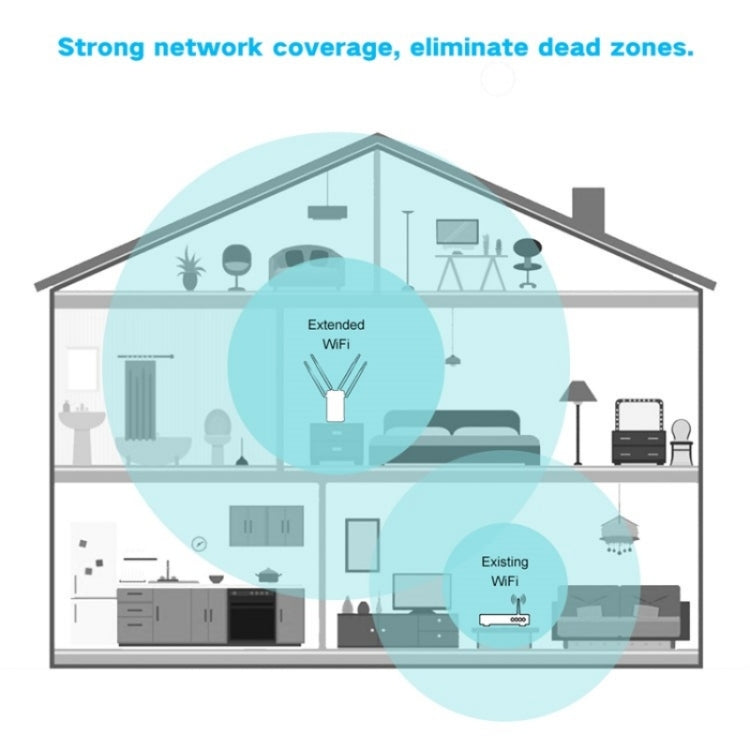 WAVLINK WN579A3 Home WiFi Extender 1200Mbps 2.4GHz / 5GHz Dual Band AP Wireless Router, US Plug, UK Plug, EU Plug, AU Plug