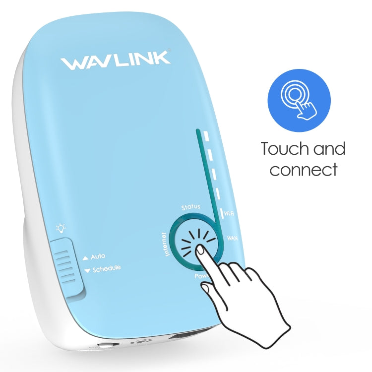 WAVLINK WN576K2 AC1200 Household WiFi Router Network Extender Dual Band Wireless Repeater (Blue), US Plug, UK Plug, EU Plug, AU Plug
