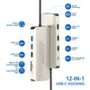 WAVLINK WL-UMD301 12 in 1 Multi-port Adapter 2*HDMI+1*VGA Triple Display USB-C Hub Dock