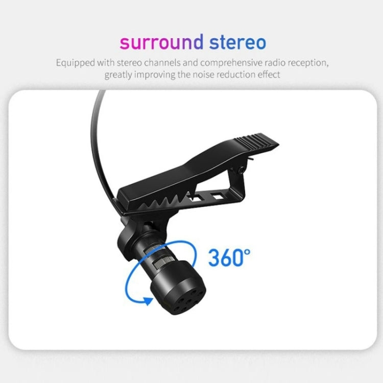 JMARY MC-R2 Interview Video Recording Mic Lavalier Type-C Port Wired Microphone, Length: 2m, MC-R2