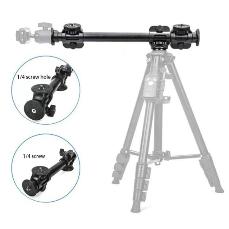 YUNTENG VCT-369 For Tripod Stabilizer Camera Horizontal Aluminum Alloy Gimbal Extension Pole, VCT-369