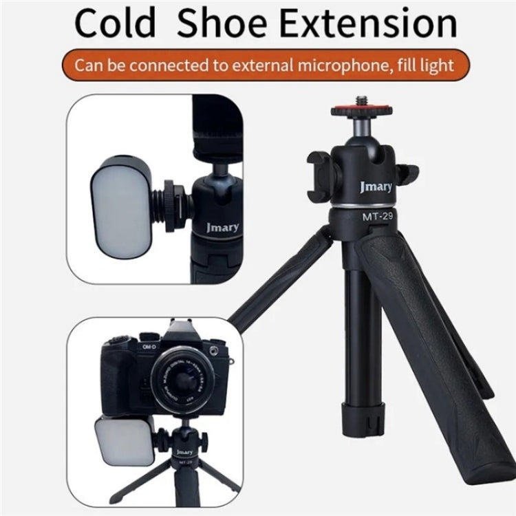 JMARY MT-29 Mini Extendable Live Streaming Desktop Tripod Selfie Stick Camera Phone Holder, MT-29