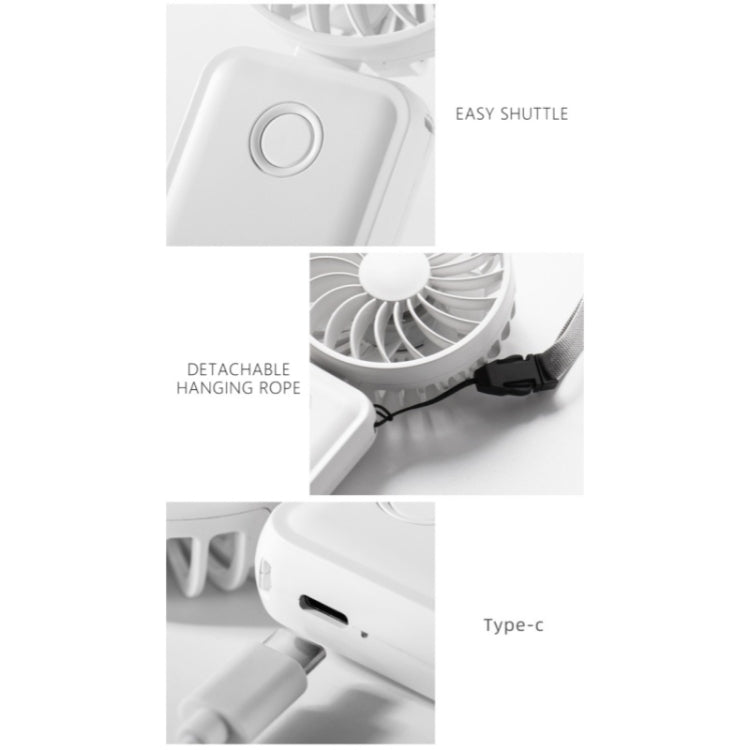 F458 With Neck Rope Summer 3 Speeds Adjustable Foldable Mini Handheld Fan, F458 (Orange), F458 (Purple), F458 (White)