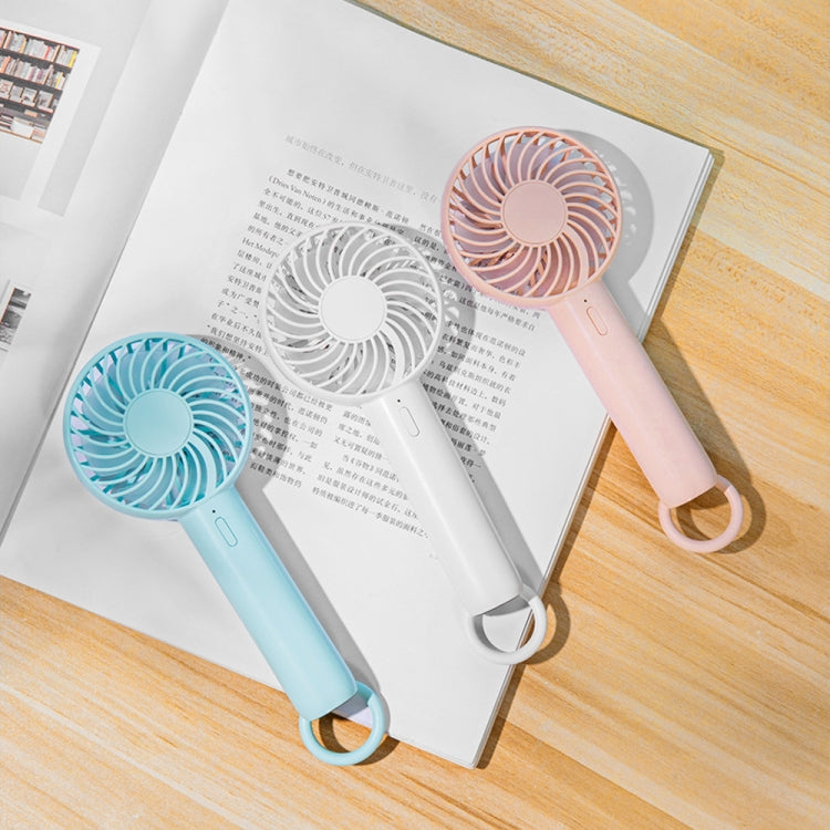 S3 3 Speed Low Noise Hanging Hole Desk Fan Portable Rechargeable Handheld Cooling Fan, S3 (White), S3 (Pink), S3 (Baby Blue)