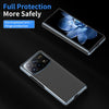 Electroplated Carbon Fiber Pattern Folding Phone Case with Hinge