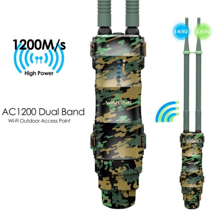 WAVLINK WN570HA2 IP67 Waterproof Outdoor WiFi Extender AC1200 Dual Band Wireless Router, US Plug, EU Plug, UK Plug, AU Plug