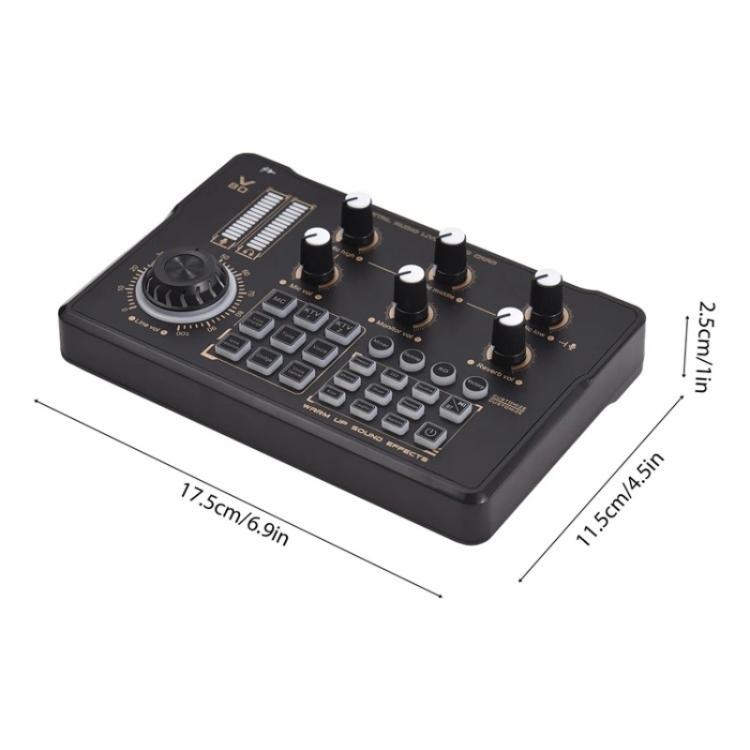 V80 For Mobile Phone Computer Portable Live Streaming Karaoke Sound Card Mixer, V80