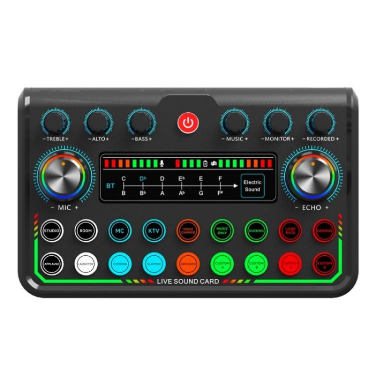 P99 Live Streaming Sound Card with DJ Mixer Voice Converter Audio Mixer, P99