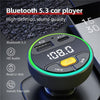 C9 Digital Display FM Transmitter Multifunctional Bluetooth Car MP3 Player USB Type-C Charger, C9