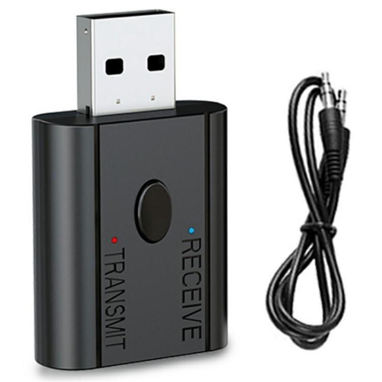 W12 AUX Adapter USB Dongle 2 In 1 Bluetooth 5.3 Car Audio Transmitter