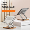 J27 Desktop Foldable Rotating Wooden Base Tablets Laptops Metal Cooling Holder