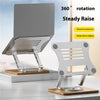 J31 Foldable 360-Degree Rotating Laptop Metal Wood Cooling Stand