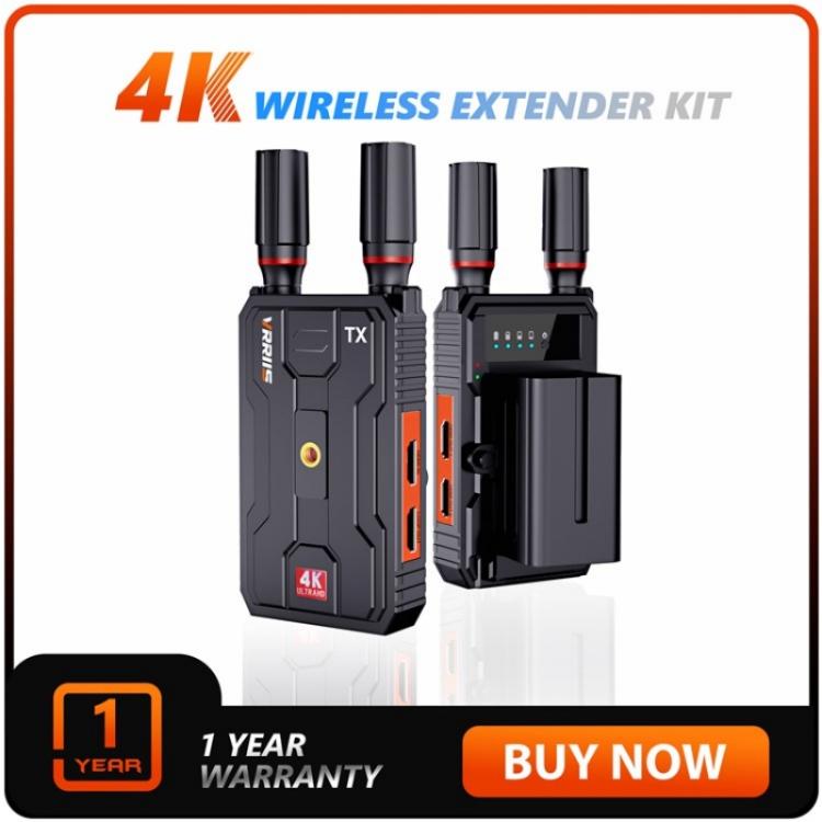 VRRIIS 097PRO Outdoor Live Streaming Audio Video Wireless Transmitter Receiver 4K HD Extender, US Plug, UK Plug, EU Plug, AU Plug