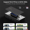 WAVLINK UMD23M For Laptop Tablet 13 in 1 USB-C Hub 10Gbps M.2 Pcie / SATA SSD Enclosure, UMD23M