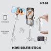 Jmary MT-18 Extendable Phone Holder Wireless Control Mini Phone Selfie Stick Tripod, MT-18 (White), MT-18 (Black)