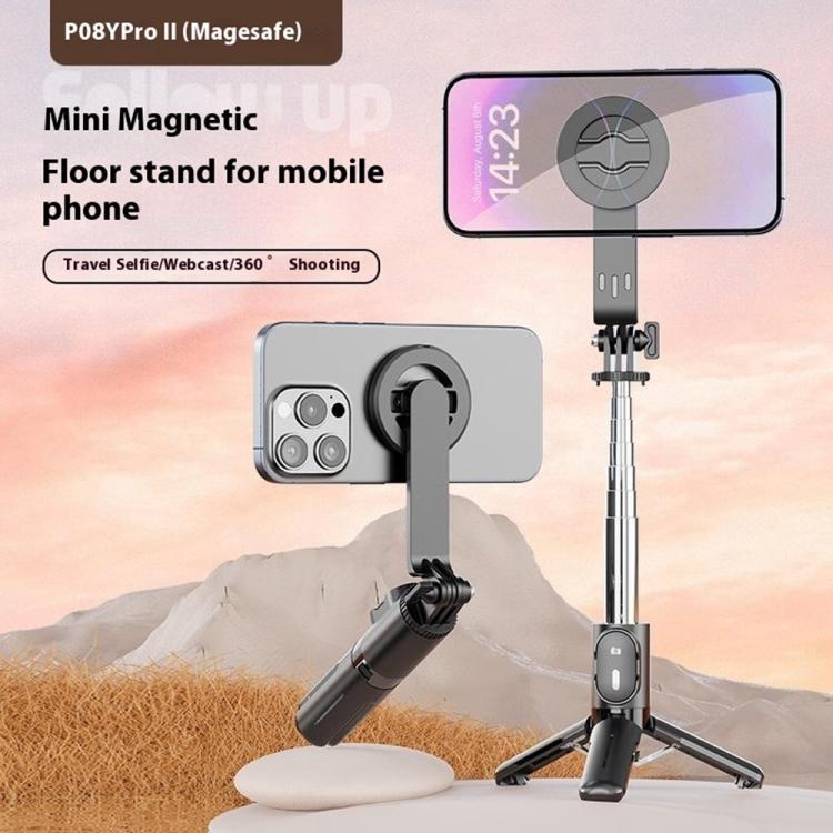 P08Y Pro Portable Travel Selfie Stick Tripod Mini Magsafe Phone Stand with Remote Control, P08Y Pro