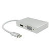 USB C to HDMI VGA USB Hub Adapter 5 in 1 USB 3.1 Converter for Laptop for MacBook,ChromeBook Pixel,Huawei MateBook, HDMI+VGA+3xUSB3.0 to Type-C