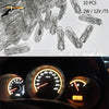 10 pcs T5 Car Instrument Meter Light Meter Replacement Lamp Amber