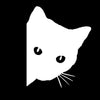 CAT FACE PEERING Pet Cat Car Sticker Decals , Size: 12x15cm, Black, WHITE