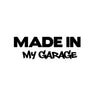 10 PCS MADE IN MY GARAGE Car Styling Stickers Decal Car Body Cool Covers, Size:17.8x5.9cm, Black, Silver