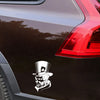 10 PCS Joker Skeleton Skull Playing Cards Poker Monster Hat Shape Vinyl Car Sticker, Size: 11.3x17.6cm, Joker Skeleton Skull