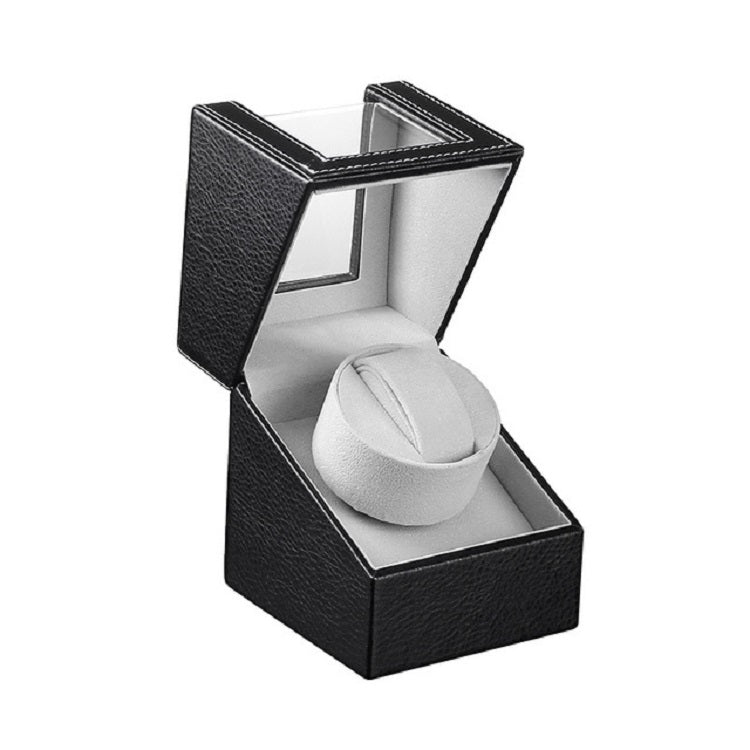 Leather Single Watch Box Electric Motor Watch Shaker Automatic Watch Shaker ，US Plug, Single, Black Leather, Single, Brown Leather