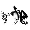 10 PCS YOJA Mad Fish Funny Decal Car Window Decoration Vinyl Stickers Motorcycle Accessories, 11x7CM, Black, Silver