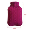 Hot Water Bottle Solid Color Knitting Cover (Without Hot Water Bottle) Water-filled Hot Water Soft Knitting Bottle Velvet Bag