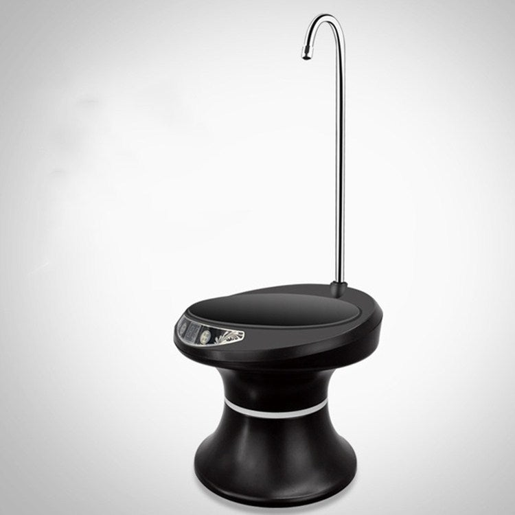Tray Bucket Water Pump USB Rechargeable Wireless Electric Mineral Water Bucket Automatic Water Dispenser, Black