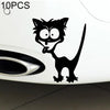 10 PCS Cat Pattern Car Styling Sticker Reflective Waterproof Vinyl