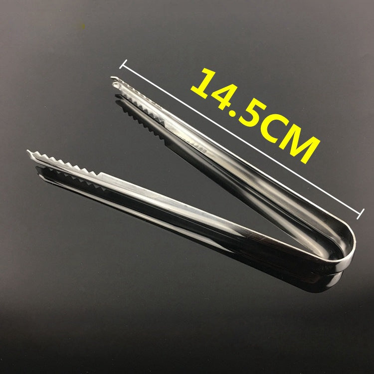Stainless Steel Light Body Small Sugar Clip Cube Sugar Clip Thickened Ice Clip, Specification:9 Inches Black Handle, Stainless Steel 5 Inches, Stainless Steel 7 Inches, Stainless Steel 9 Inches, 6 Inches Black Handle, 7 Inches Black Handle�������������...