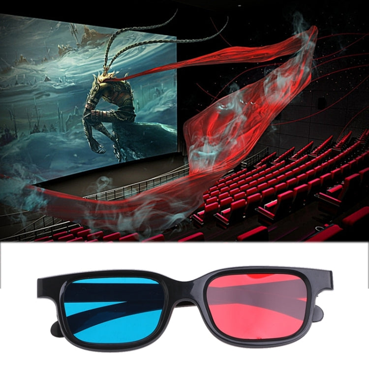 10pcs 3D Glasses Universal Black Frame Red Blue Cyan Anaglyph 3D