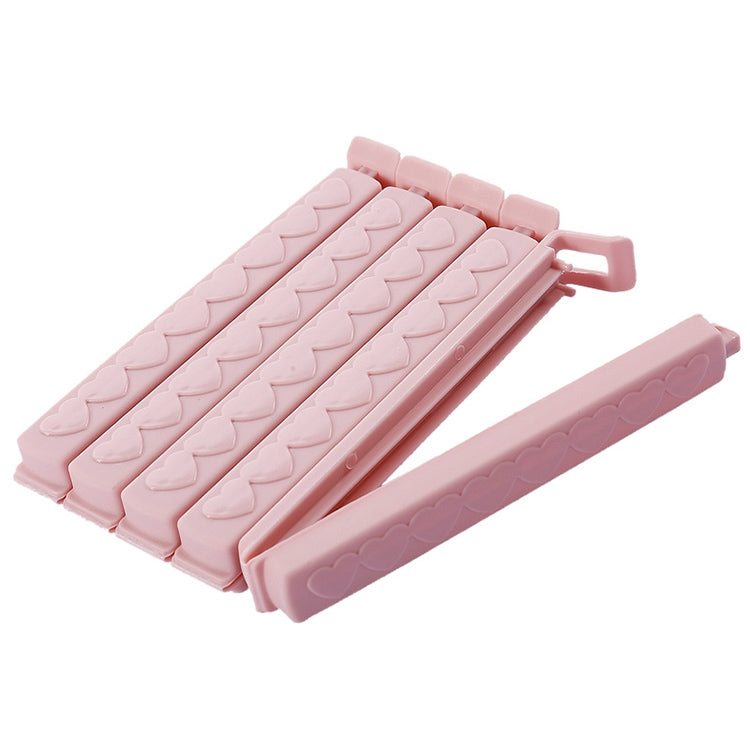 5pcs / Pack Plastic Bag Snack Bag Sealing Love Clip Kitchen Accessories Green, Pink, Blue, Green