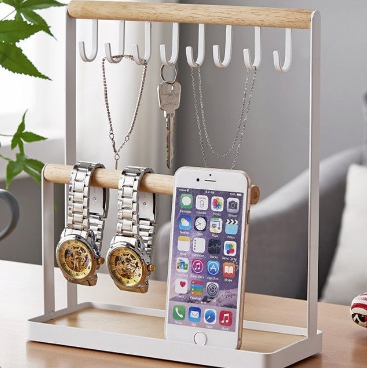Hook Jewelry Rack Mobile Phone Jewelry Glasses Desktop Two-layer Display Rack, Jewelry Rack