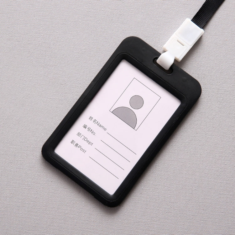 3 PCS Credit Card Holders PU Bank Card Neck Strap Bus Card ID Card Holder Identity Badge with Lanyard