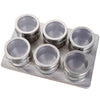 6 in 1 Kitchen Stainless Steel Salt Condiment Set Spice Jars Container Spice Bottles, Stainless Steel Spice Bottles