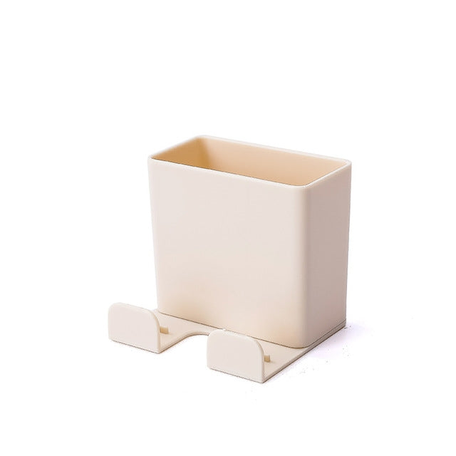 Wall Mounted Organizer Storage Box Remote Control Air Conditioner Storage Case Mobile Phone Plug Holder Stand