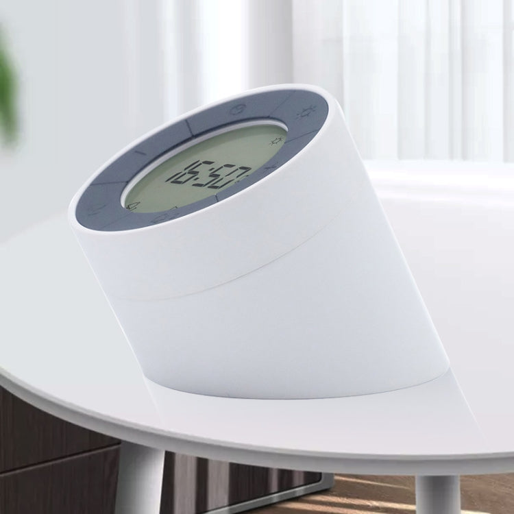 Simple Home Creative Multi-function Charging Stepless Dimming Alarm Clock Night Light, White, Pink, Gray