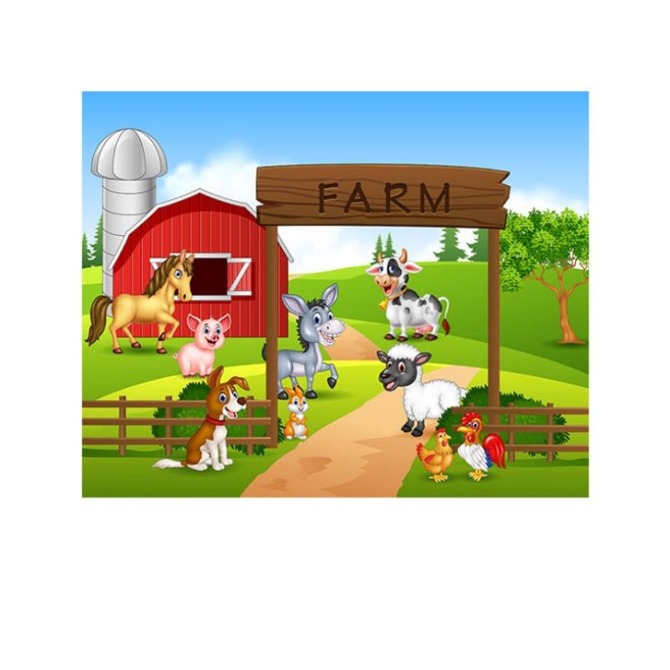 2.1m x 1.5m Animal Farm Children Birthday Theme Photography Background Cloth, Animal Farm