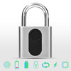 USB Rechargeable Door Lock Fingerprint Padlock Quick Unlock Security Keyless Smart Metal Lock, Keyless Smart Metal Lock