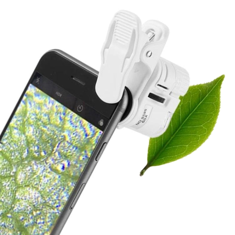 9595W1 60 Times Magnifying Glass Mobile Phone HD Microscope with Led