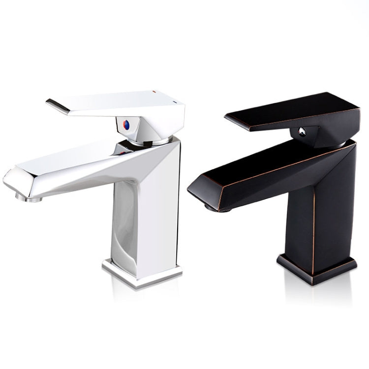 Hardware Faucet Bathroom Hot & Cold Water Faucet, Electroplating 81502, Black 99508
