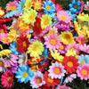 100 PCS 12 Leaf Sun Flower Head Simulation Small Chrysanthemum Sunflower Flower Head