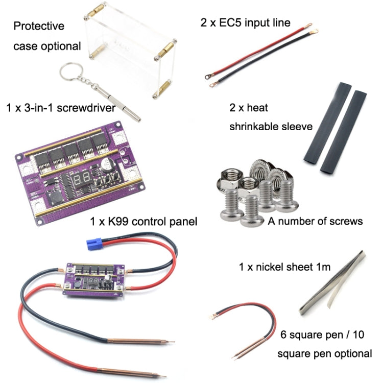 Start Treasure Version 12V Digital Display DIY Battery Spot Welding Machine Pen Control, Start Treasure Version 6 Square Pen, Start Treasure Version 6 Square Pen With Case, Start Treasure Version 10 Square Pen�������������������������������������������...