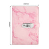 A5 Marble Texture Retro Password Lock Notebook Multifunctional Student Handbook Notepad