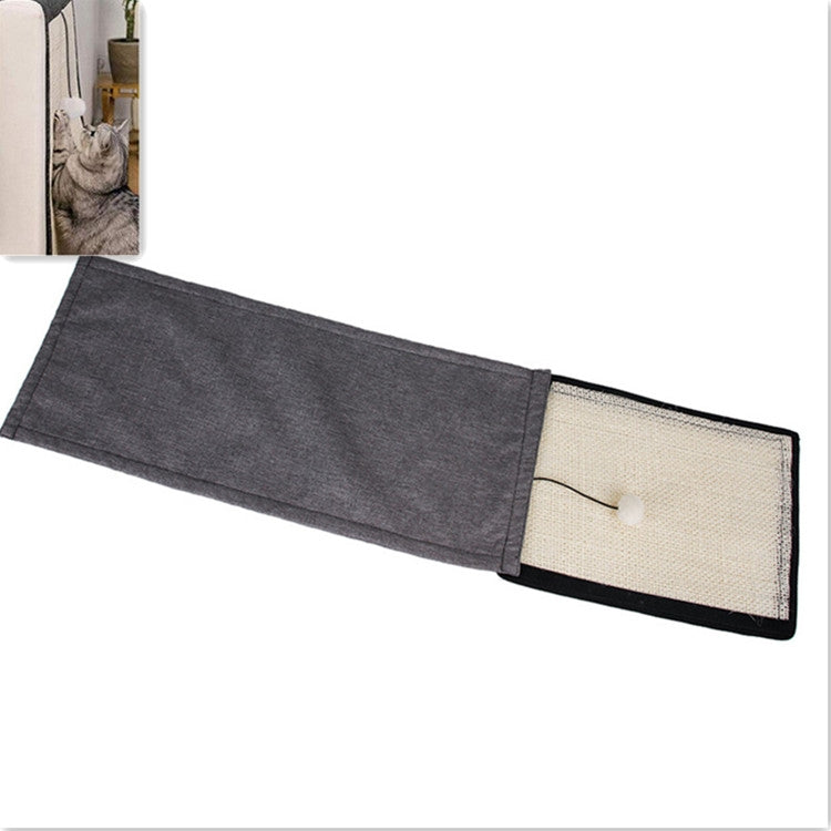 Natural sisal pet cat scratch board cat scratch pad sofa protector, Beige Handrail Pad, Beige With Nails, Beige Ordinary Sty