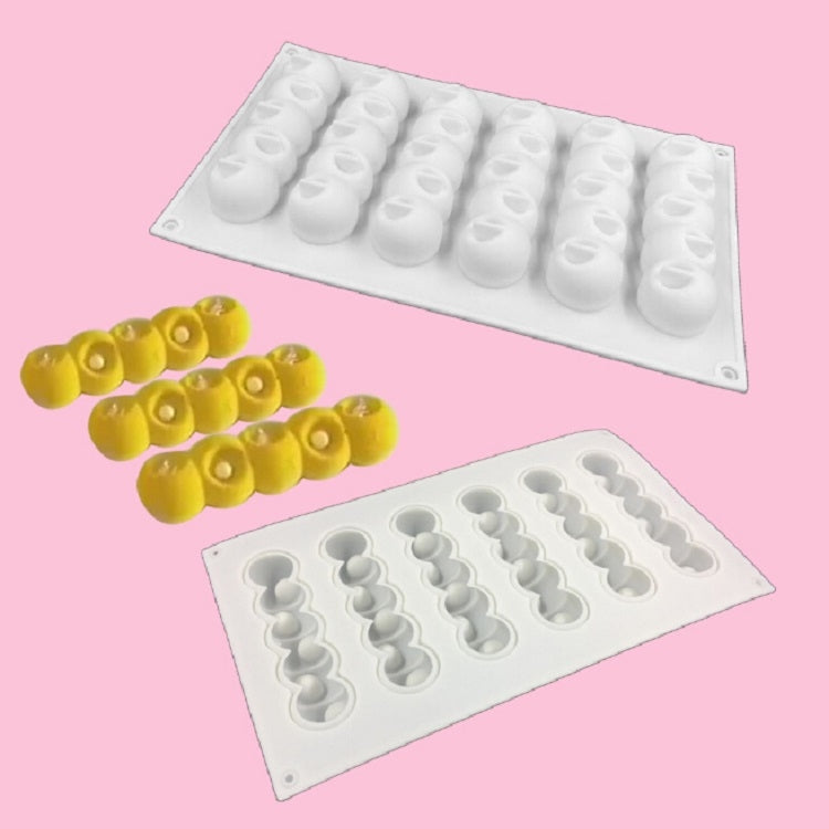 6 Concave Ball Strip Cake Mold DIY Baking Dessert Mold, 6 Concave Ball Stri