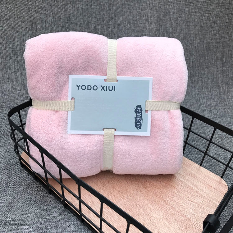 Cut Edge Towel Bath Towel Wavy Edge High Density Coral Fleece Super Absorbent Quick-drying, 70 ×140 cm, 35 × 75cm